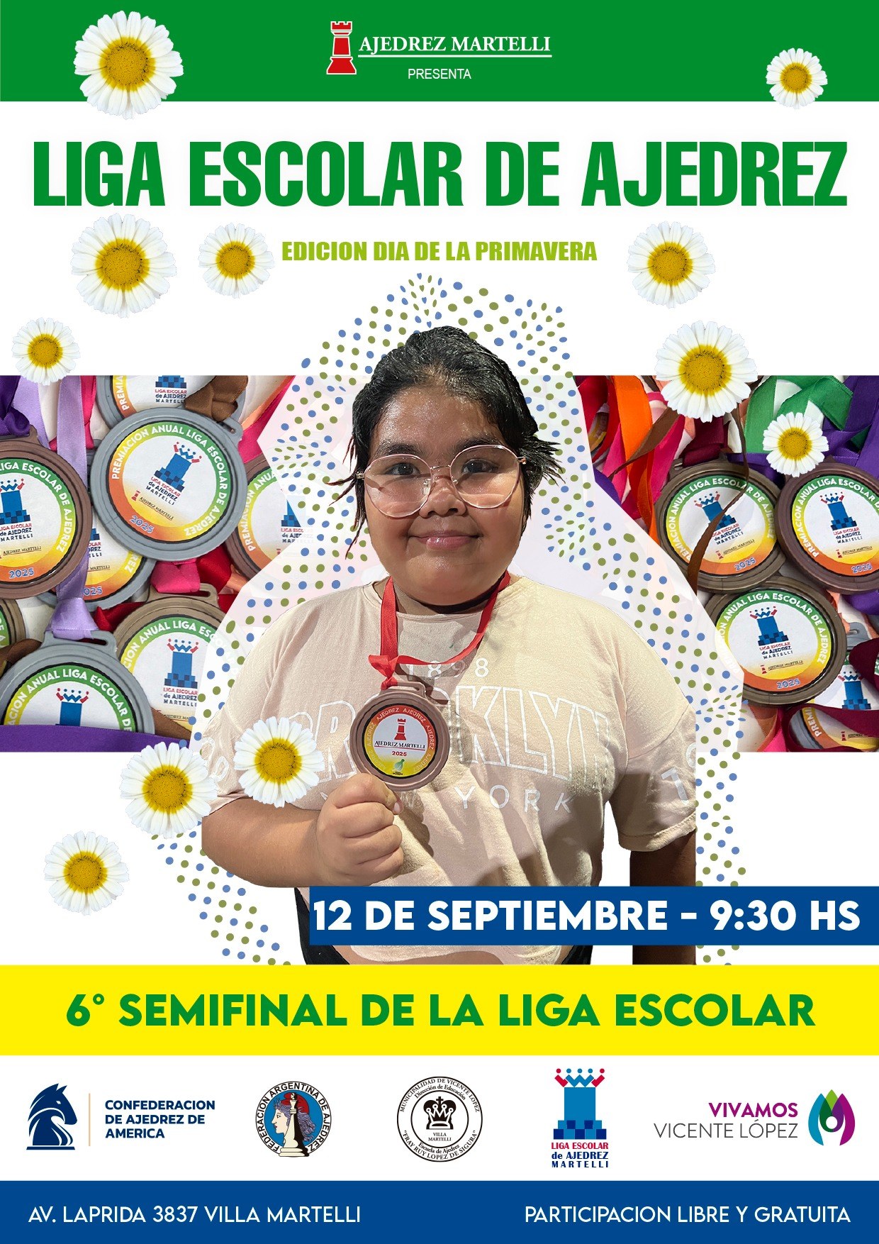 Liga Escolar de Ajedrez, edición Día de la Primavera, 12 de septiembre de 2026